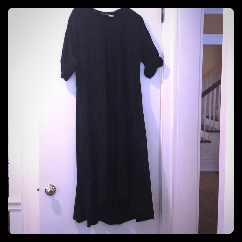 Black maxi maternity dress